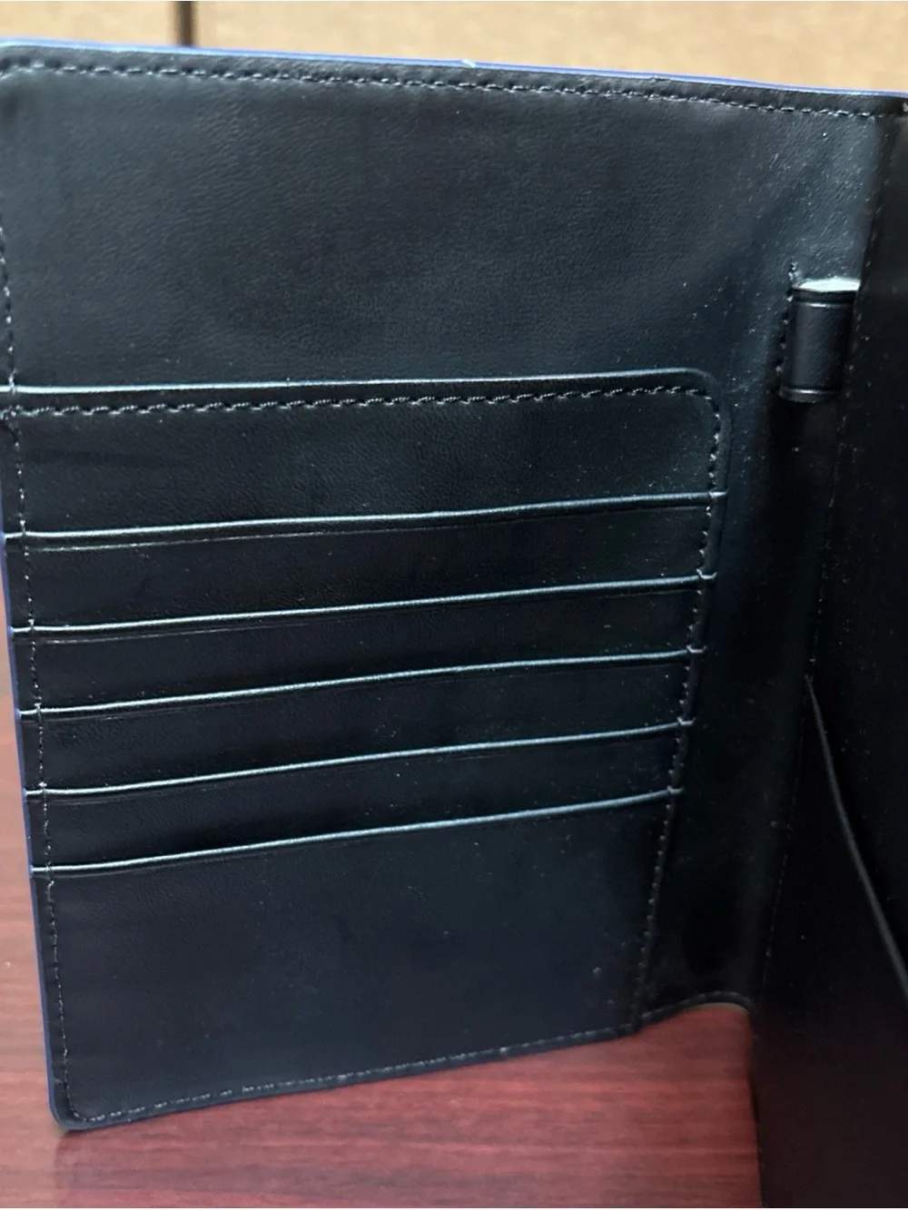 Away Brand Travel Wallet Passport Credit Card & Cash Holder Pebbled Leather